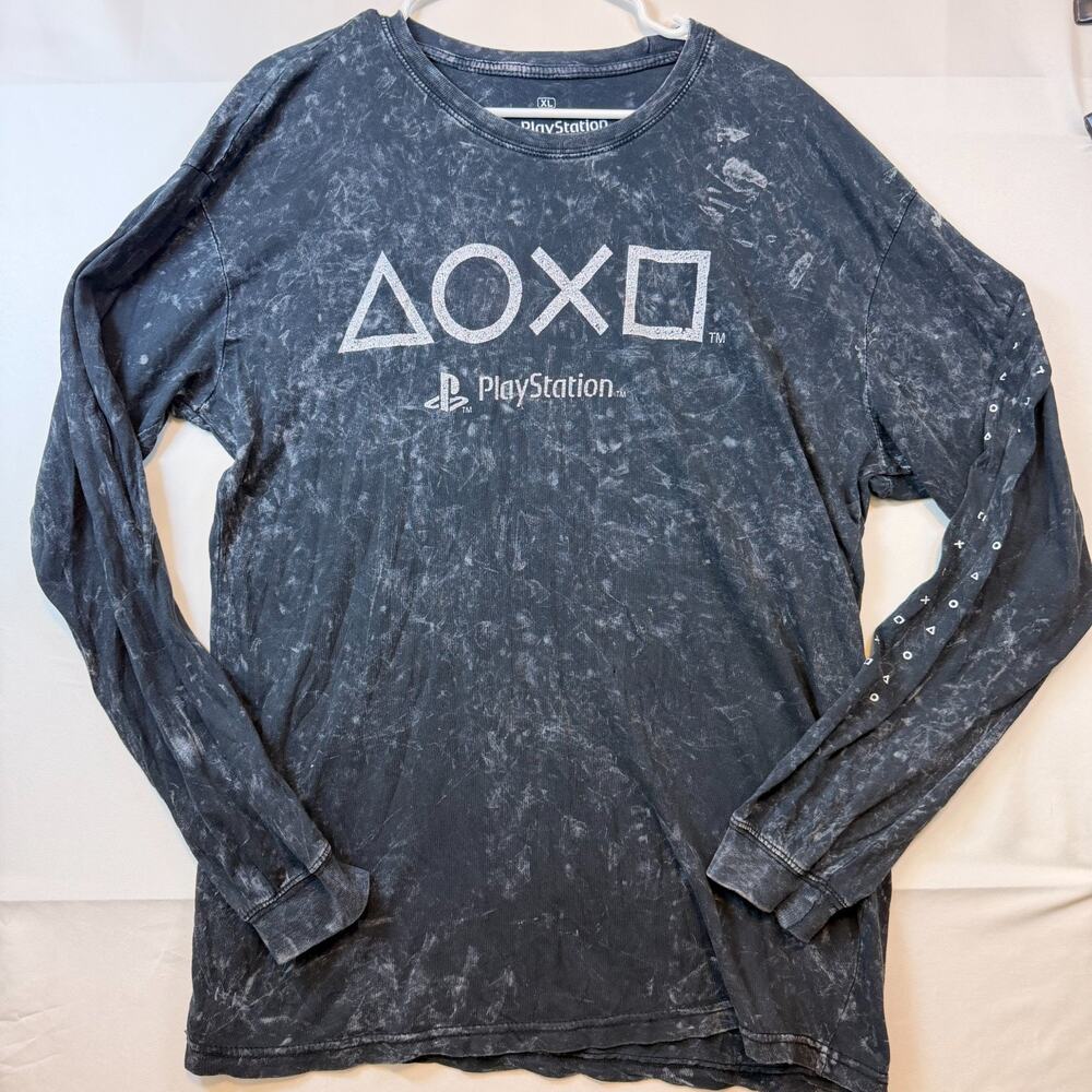 Playstation Long Sleeve Shirt Mens Heathered Size XL